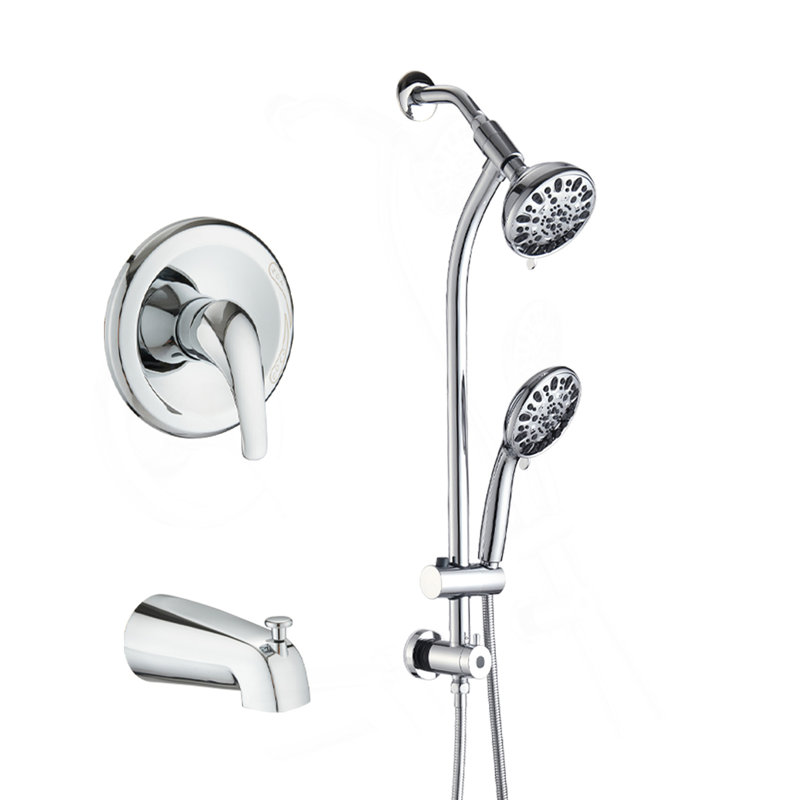 Tool-Free Shower Combo 7-Spray Chrome 1.8GPM, Chrome