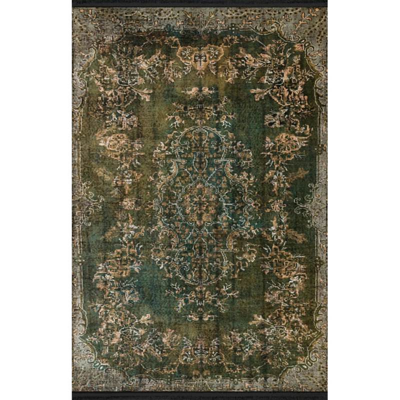 Sacheen Performance Washable Floral Indoor / Outdoor Rug, Runner 2'8" x 6'7"