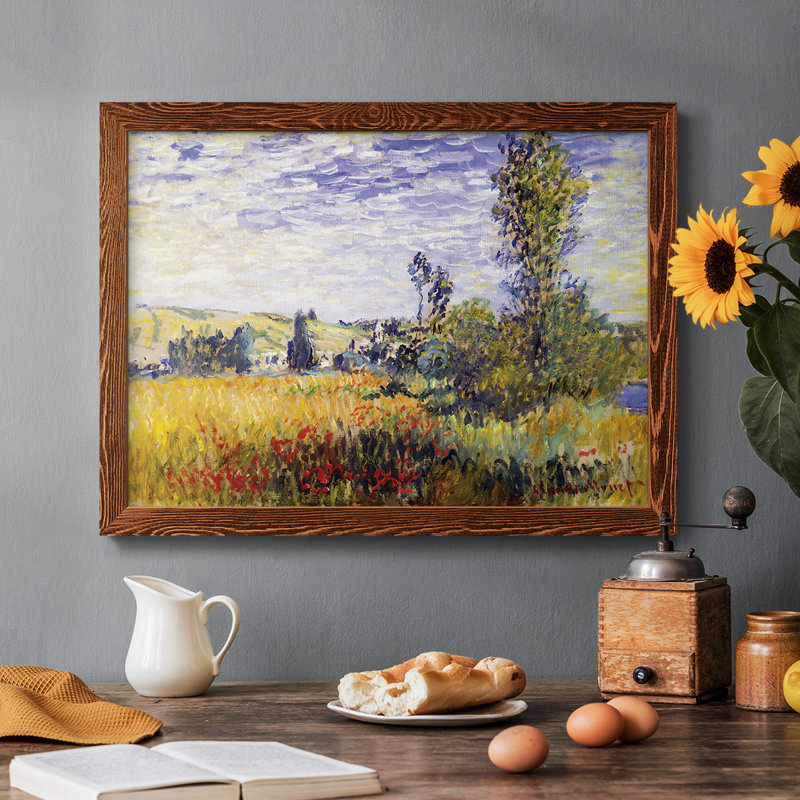 " Vetheuil By Monet ", 26" H x 38" W x 1.5" D, Maple