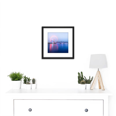 Warby London Eye Foggy Morning Cityscape - Single Picture Frame Print