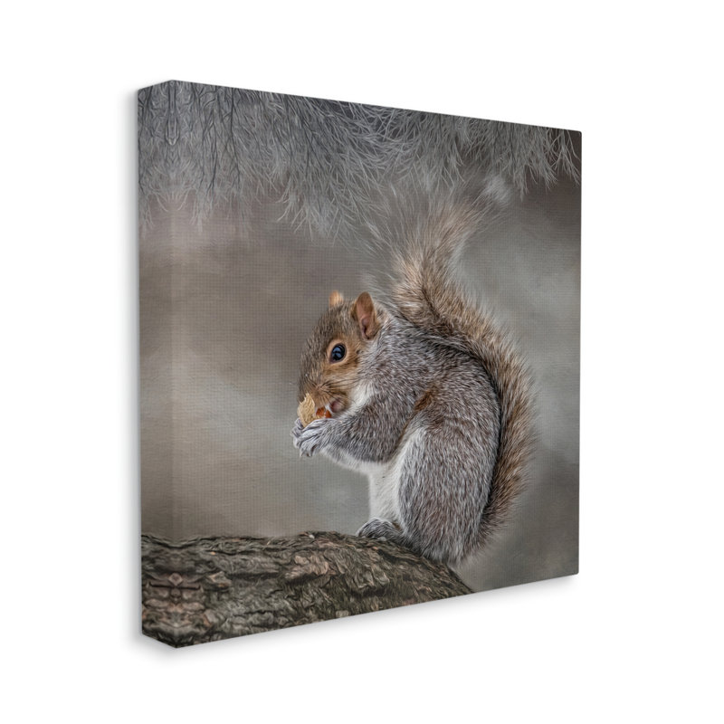 «Woodland Wildlife Squirrel» par Kelley Parker - impression sur toile tendue, H 17 po x l 17 po x P 1,5 po