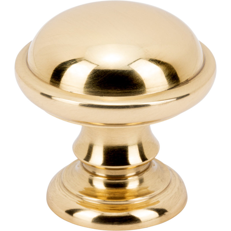 Ronan Diameter Round Knob, Polished Brass, 1 1/4"