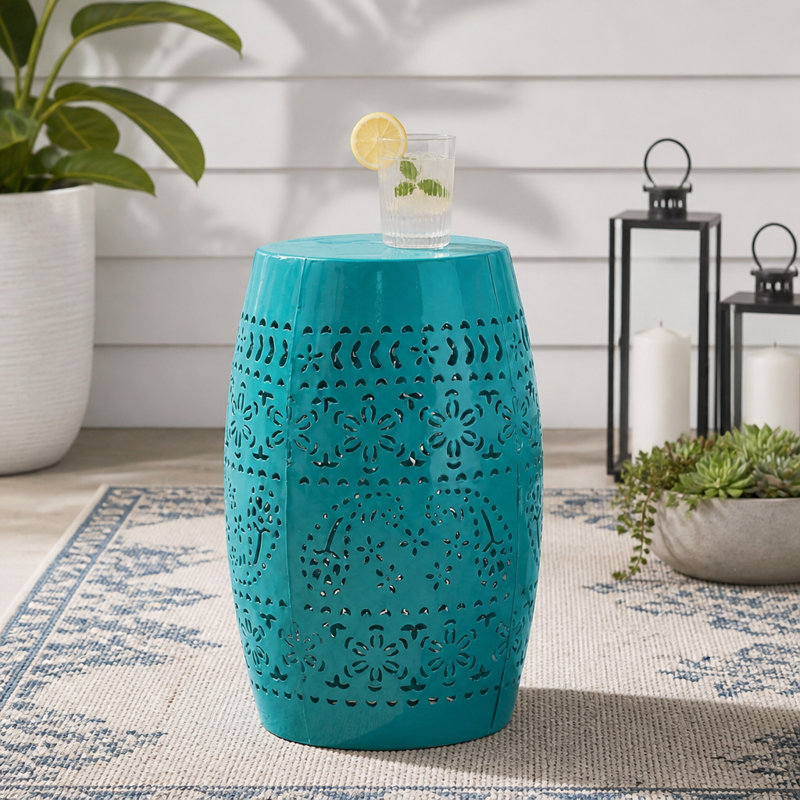 Iron Top End Table