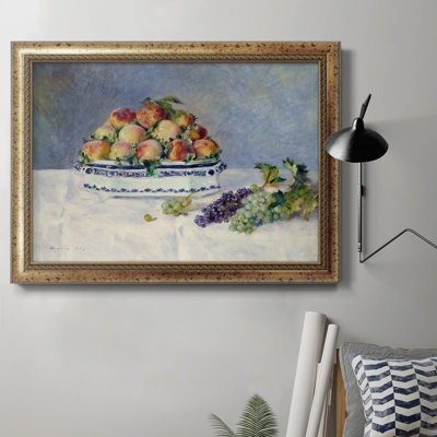 " Still Life with Peaches and Grapes " Oil Painting