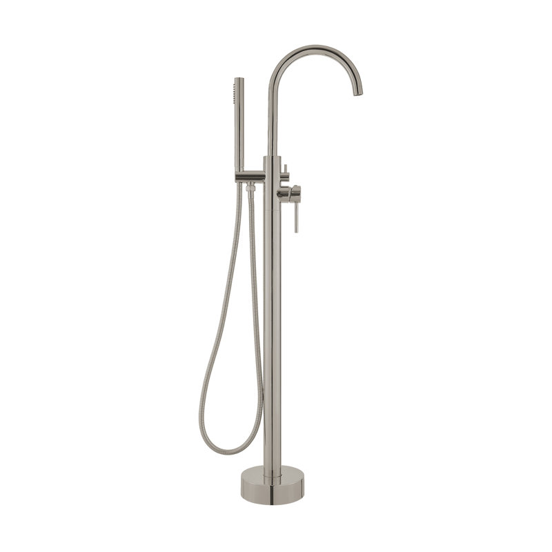 Robinet de baignoire autoportant Ivy en nickel brossé, Nickel brossé