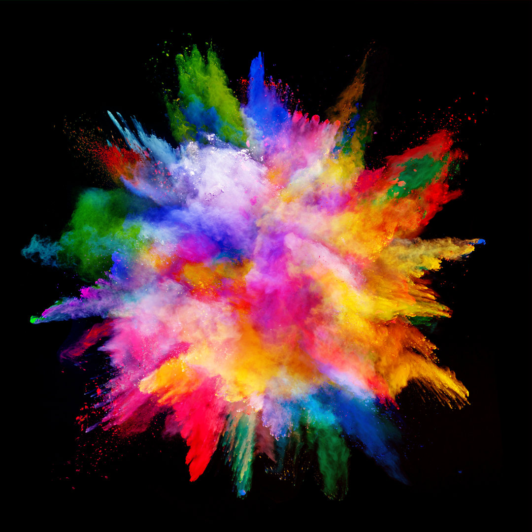 Leinwandbild Explosion of Colored Powder von Jag_Cz