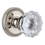 Grandeur Newport Rosette Double Dummy with Fontainebleau Crystal Door Knob