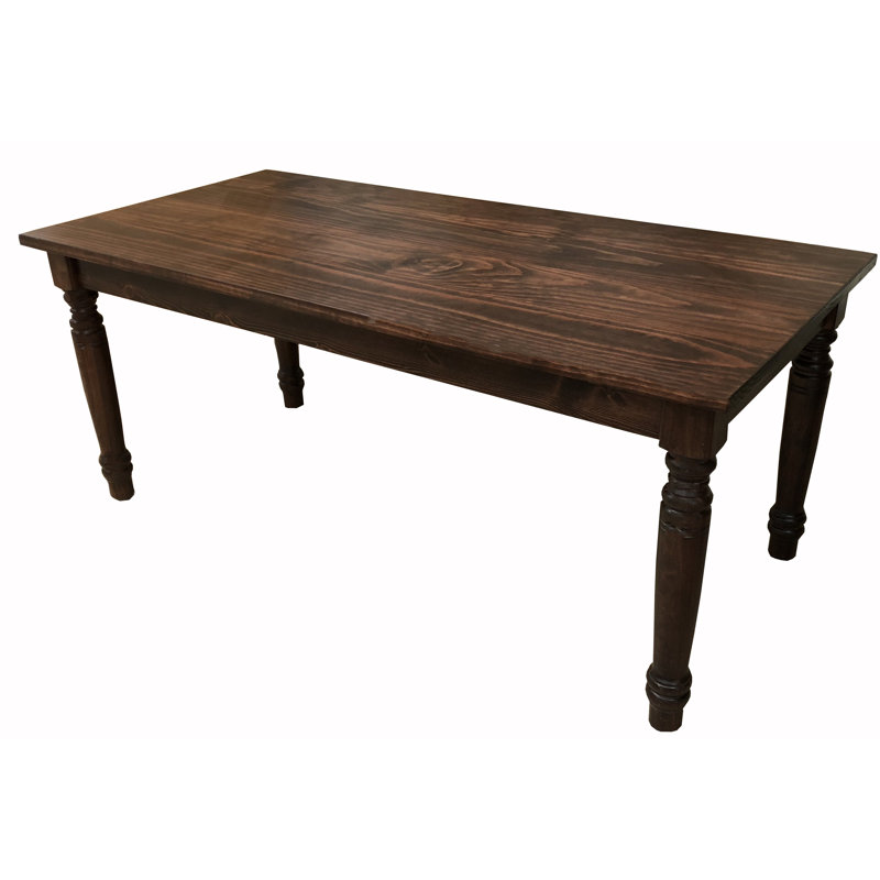Table de salle à manger en bois massif Bhagchandani, H 30 po x l 34 po x P 42 po