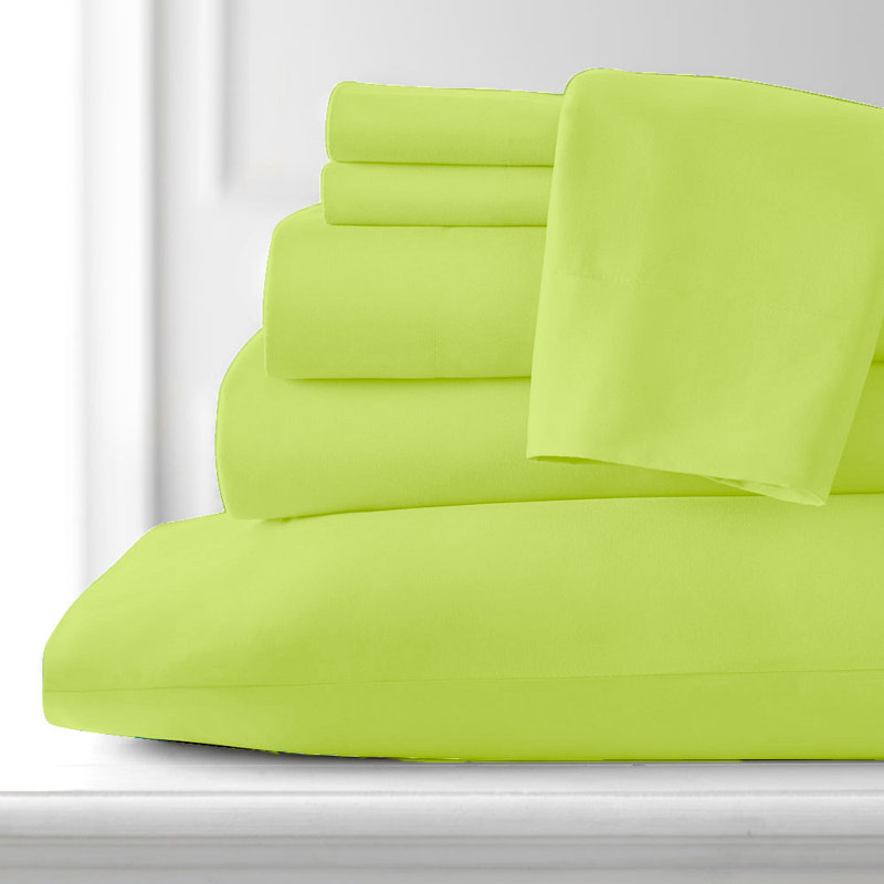 Sage Green Full Microfiber 6-Piece Bedding Set