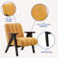 Chaise contemporaine jaune avec revêtement moelleux et pieds-116617676