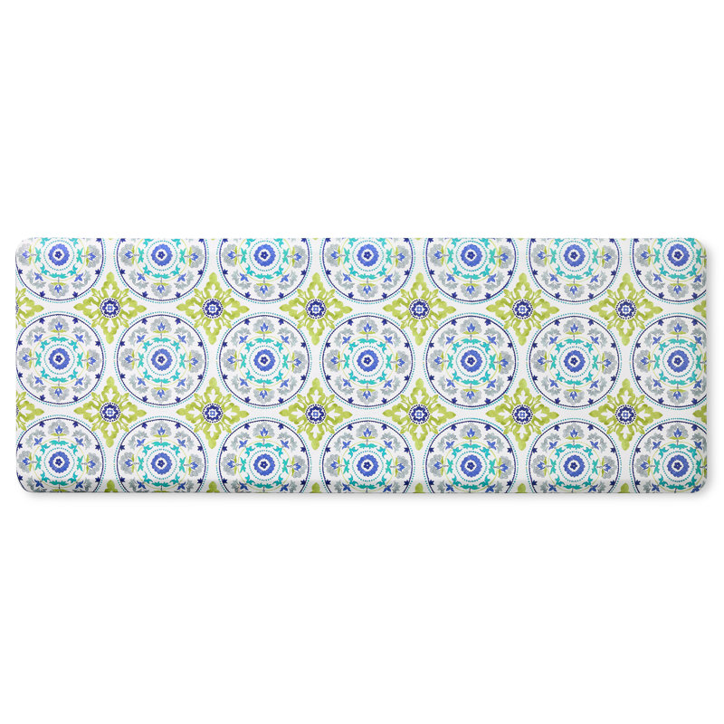 Tapis de cuisine antidérapant FIESTA Postiano, Bleu / vert / blanc