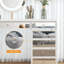 Meuble-lavabo à miroir 51 po avec 13 tiroirs style Hollywood-727290429