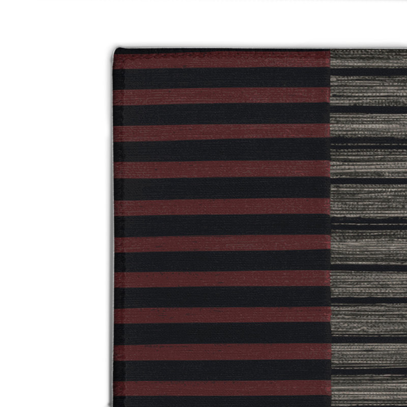 Tapis intérieur / extérieur brun HorizontalStripes, Rectangle 4pi x 6 pi