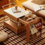 Table basse à roulettes extensible avec rangement