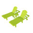 Ensemble de chaises longues inclinables extérieures en poly Lagune