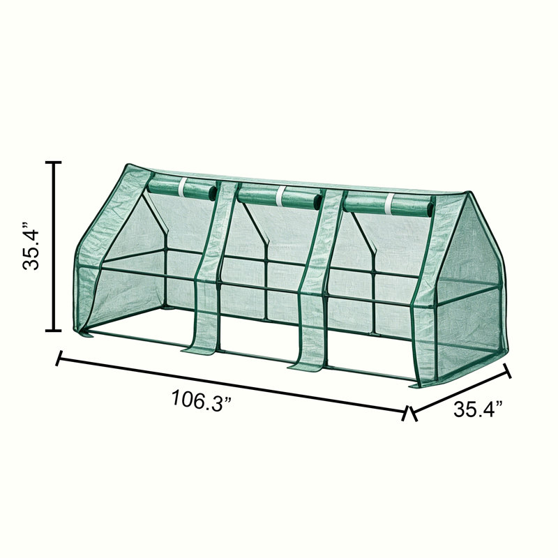 Serre, H 35,40 po x l 106,30 po x P 35,40 po