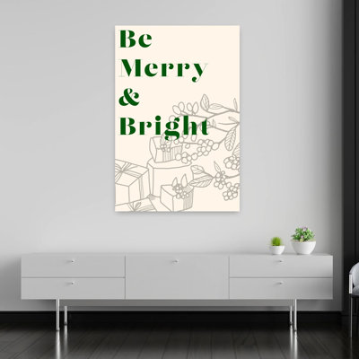 Be Be Merry Bright Elegant Contemporary Winter, reproduction d'art mural