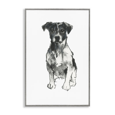 Dessin de chien minimaliste, estampe numérique de Cartissi