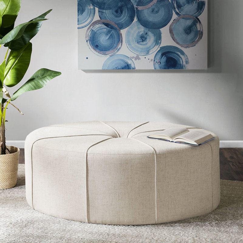 48 "bouton crème, épais, accessoire de salon, repose-pieds sans assemblage 48", confort,, Cream
