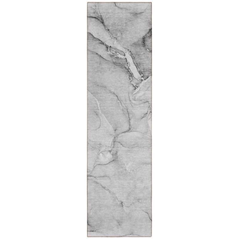 Tapis de couloir d'extérieur 8 po gris