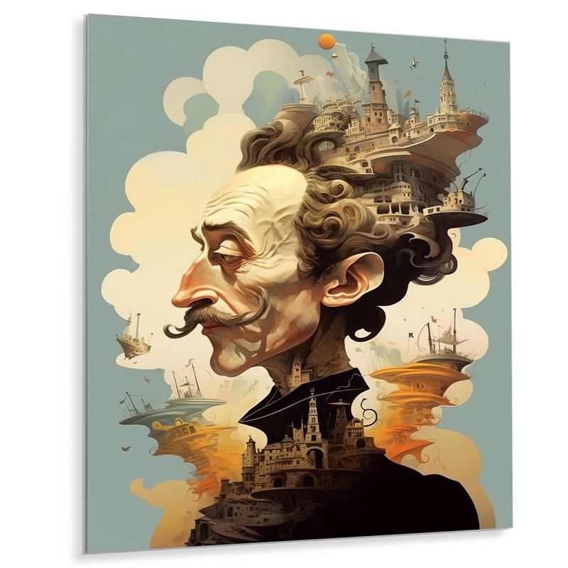 " Dali Surreal Portrait ", 32" H x 16" W x 1" D