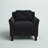 Lourdez 33.9" Curved Arm Tufted Back Armchair-1935560597