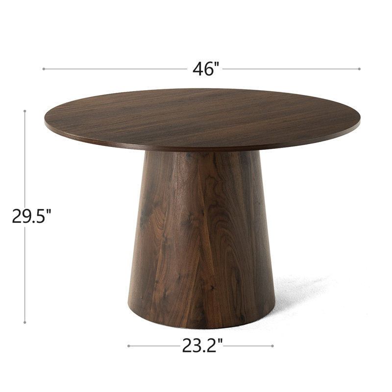 46" Round Pedestal Dining Table, null, null