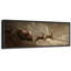 «Vintage Santa Sleigh Reindeer Christmas», art très grand, reproduction d'art sur toile encadrée-120284307-120284309