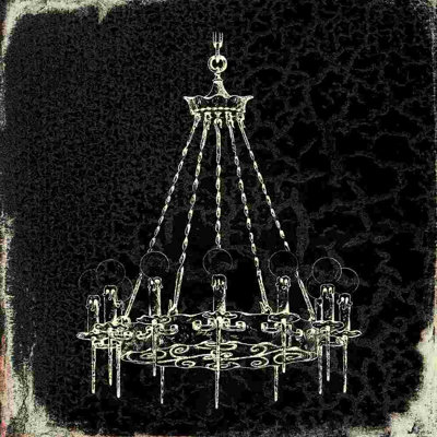 Lustre noir 1 - Impression sur toile tendue