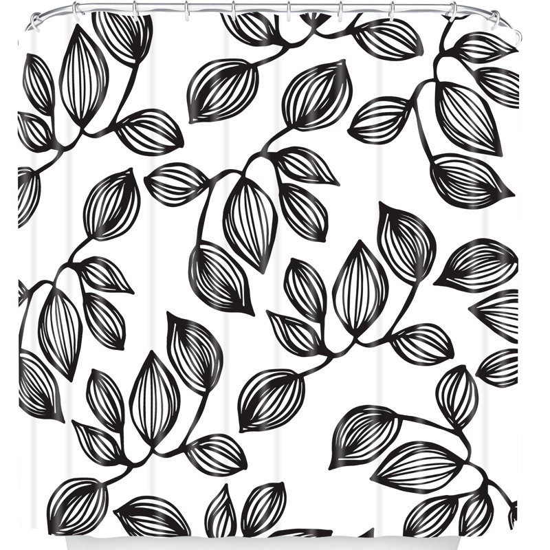 Rideau de douche simple leaves