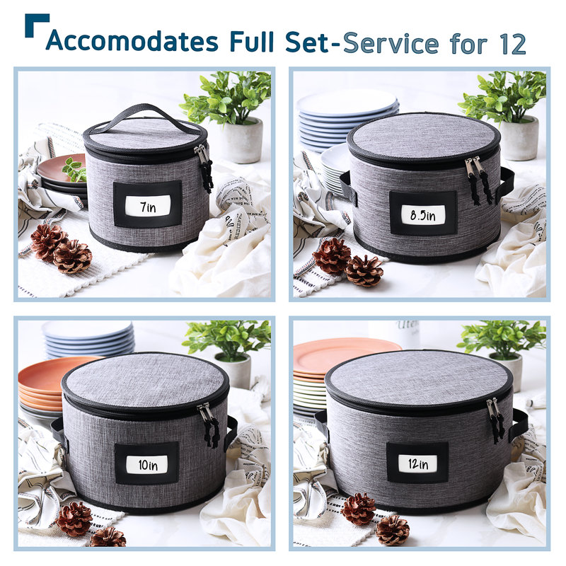 StorageBud Gray 8-Piece Dinnerware Storage Container Set