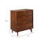 Commode en bois massif à 3 tiroirs Yarber Groove-664421190