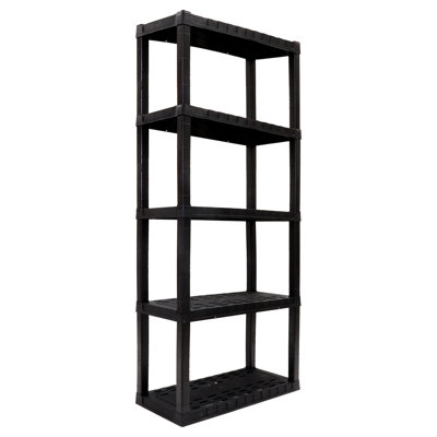 Naseef 5-Tier Heavy Duty Shelving Unit W30 x D14 x H75 Home Storage Black