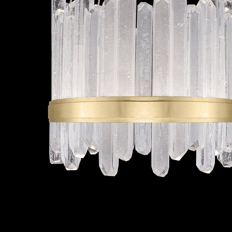 Lustre rond 21 po Lior, 3000, Or
