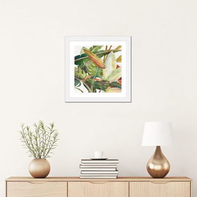 « Tropical lush Garden Square II » par Marie Elaine Cushing, reproduction d’art