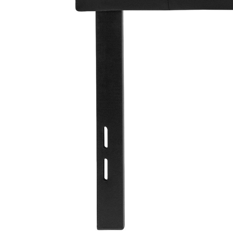 Tête de lit tapissier Ciriaca, Noir, Double
