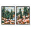 «Geometric Abstract Forest Foliage» par Melissa Wang - peinture 2 pièces-1816252851-1816252850