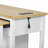 47 inch Kitchen Island with Extendable Dining Table, Rubber Wood Veneer Kitchen Table with Internal Storage Rack, Power Outlet, Kitchen island with Storage 2 Drawers 2 Cabinet,White-308958956