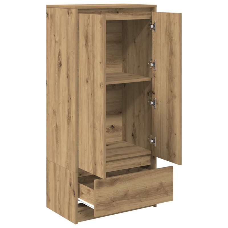 Cabinet With Drawer 55.5X34x119.5 Cm Engineered Wood, Artisan Oak