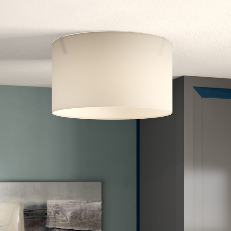 Paramus 22.5cm H Fabric Drum Lamp Shade ( Screw On ), Cream