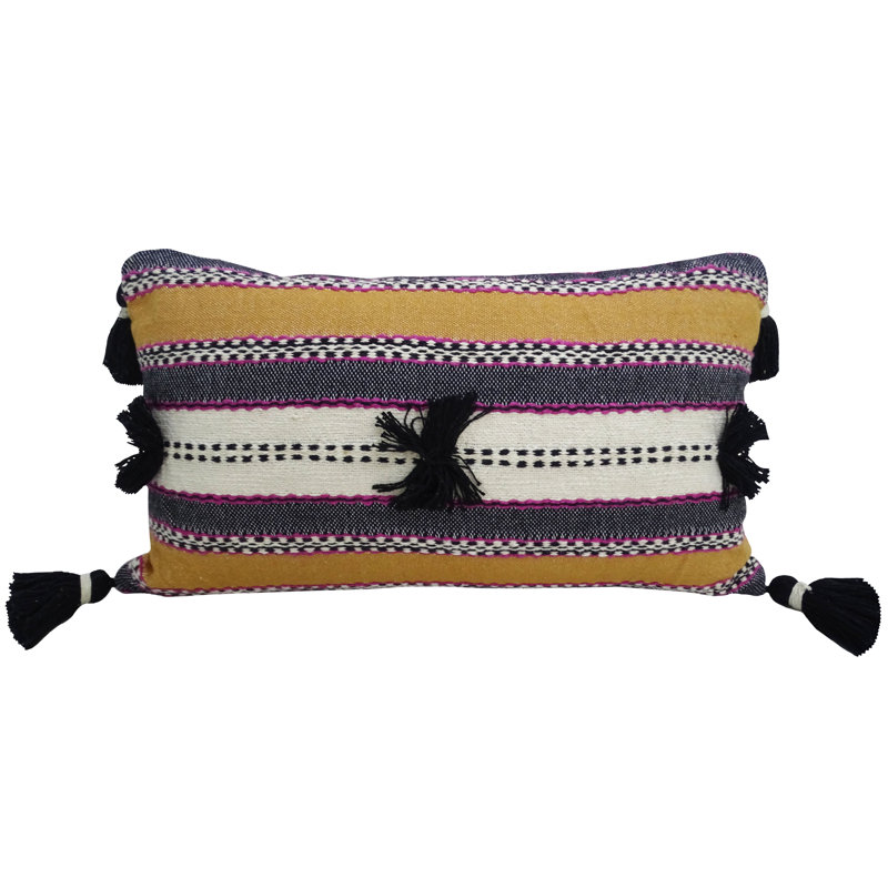 Tassels Cotton Blend Throw Pillow