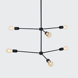 Triso 6 - Light Unique/Statement Pendant, Black