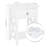 White MDF 1-Drawer Cathrine With Crossed Side Design, 15.7X11.8X23.6In - 2Pcs
