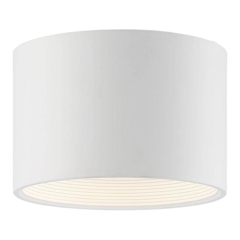 Plafonnier encastré 1 lumière à DEL Mcgann, blanc, H 5,25 po x l 8 po x P 8 po