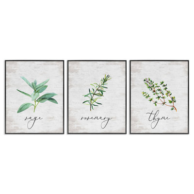  Charmant ensemble de 3 estampes de cuisine et de giclée par Summer