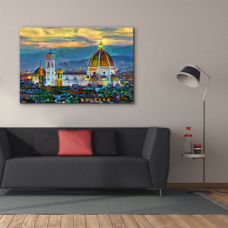 «Epic Graffiti« Florence Italy Duomo Sunset »par Ped Latitude Run®« Florence Italy Duomo Sunset »par Pedro Gavidia, art mural sur toile
