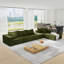 Ensemble de canapé modulaire rembourré moderne, canapé modulaire en forme de L de 132 po avec 6 oreillers-42367175