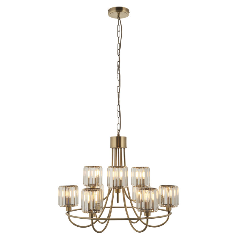 Ampelius 9 - Light Shaded Chandelier