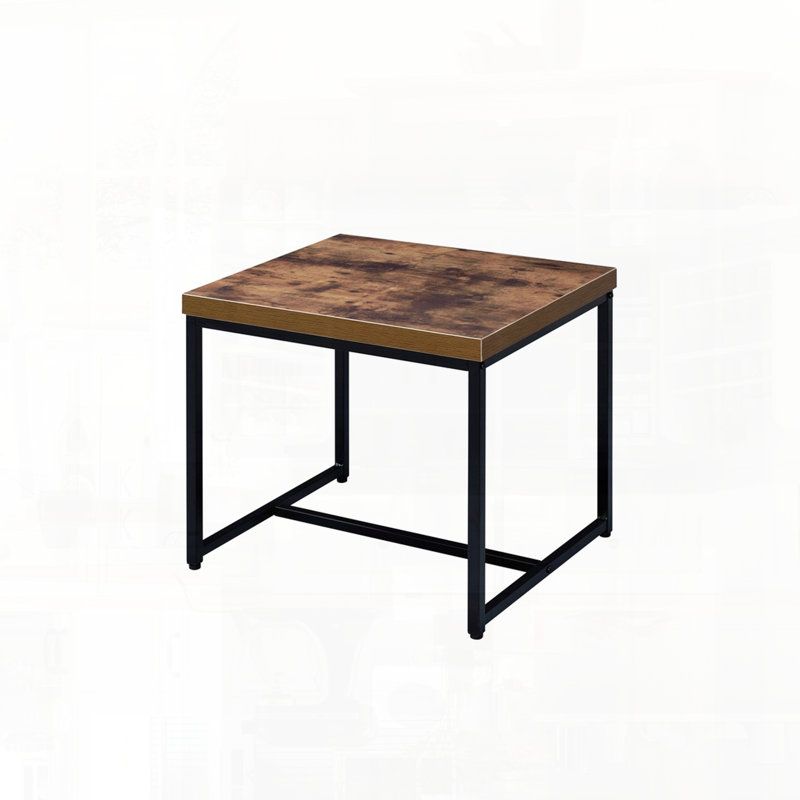 Rectangular Wooden Top End Table
