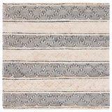 Clairvaux Natural Fiber Flat Weave Jute/Cotton Geometric Rug in Natural/Gray